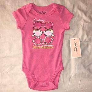Pink juicy couture baby girl onsie 3/6 months